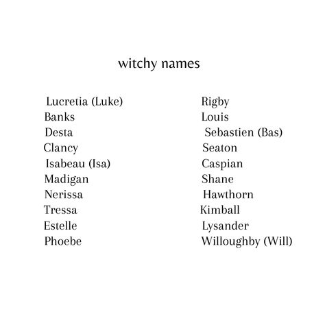 Witch Character Names, Gothic Names With Meaning, Gothic Last Names For Characters, Witchy Surnames, Goth Name Ideas, Witch Coven Names, Goth Female Names, Witchy Last Names, Gothic Female Names