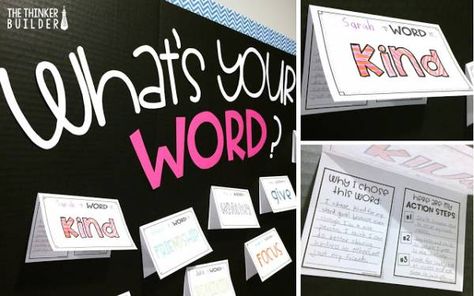 Whats Your Word? Gets Kids Thinking about Goals Bible Activities For Kids, Writing Rubric, The Thinker, Word Board, Ra Ideas, Parent Teacher Conferences, Chaos Coordinator, Paragraph Writing, Student Goals