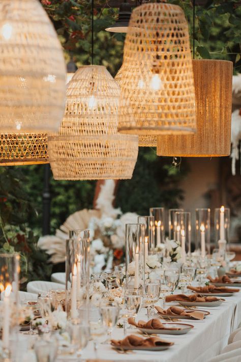 Modern boho glam wedding | Franciscan Gardens wedding Boho Glam Wedding, Franciscan Gardens, Tafel Decor, Cabo Weddings, Wedding Party Ideas, Wedding Lanterns, Boho Wedding Inspiration, Boho Party, Boho Chic Wedding