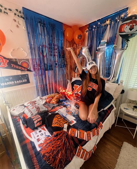 Auburn Grad Party, Auburn University Sorority, College Acceptance Photoshoot, Auburn College Aesthetic, Auburn University Dorm, Auburn University Aesthetic, Auburn Dorm, Auburn Village Dorm, School Acceptance