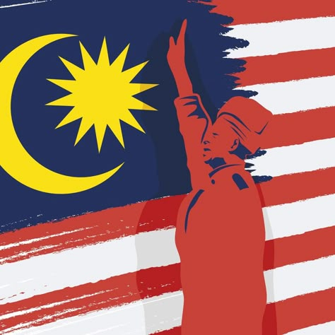 Malaysia Merdeka Background, Tunku Abdul Rahman Merdeka Art, Merdeka Background, Malaysia Independence Day Wallpaper, Malaysia Merdeka, Malaysian Flag, Sejarah Asia, Independence Day Poster, Malaysia Flag