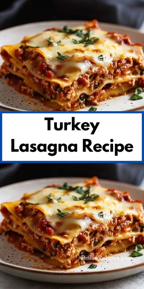 Searching for healthier lasagna recipes? This Turkey Lasagna Recipe, baked to perfection, offers a delicious alternative for your lasagna dinner. Add this creative recipe to your list of lasagna recipe ideas. Lasagna Ideas, Ultimate Lasagna Recipe, Turkey Lasagna Recipe, Ground Turkey Lasagna, Lasagna Dinner, Healthy Lasagna, Turkey Lasagna, Best Lasagna Recipe, Lasagna Recipes