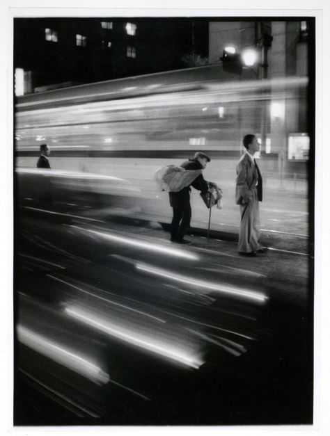 Happy birthday to W. Eugene Smith, a master photographer.  Headlight Streaks/ Pedestrians, 1961-1962 W Eugene Smith, Eugene Smith, Blur Photography, Motion Photography, Cindy Sherman, Vivian Maier, Photographie Inspo, Black And White Photograph, Sopot