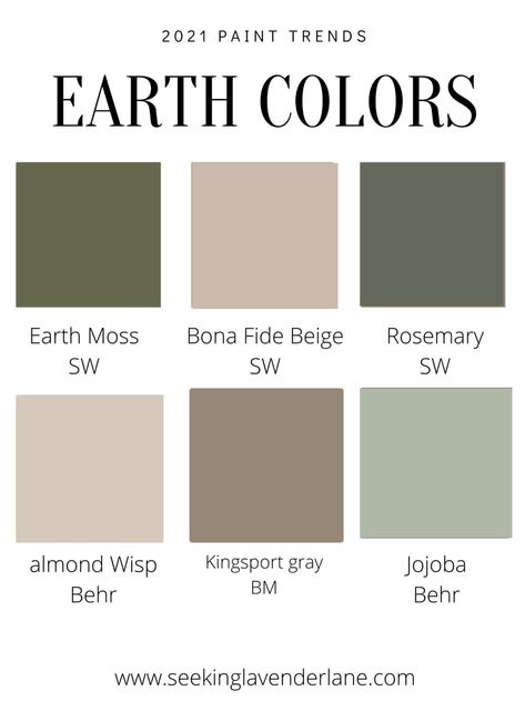 Trendy Paint Colors, Earth Tones Paint, Pallet Room, Walls Painting, Seeking Lavender Lane, Paint Trends, Apartment Walls, House Color Palettes, Jewel Tone Colors