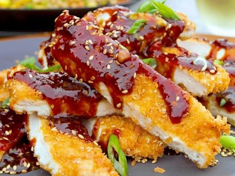 As seen on Guy's Big Bite: General "Guy's" Chinese Chicken Guy Fieri Recipes, Chinese Chicken Recipes, Arroz Frito, Chinese Chicken, Guy Fieri, Food Network, Chicken Recipe, How To Cook Chicken, Chicken Dishes