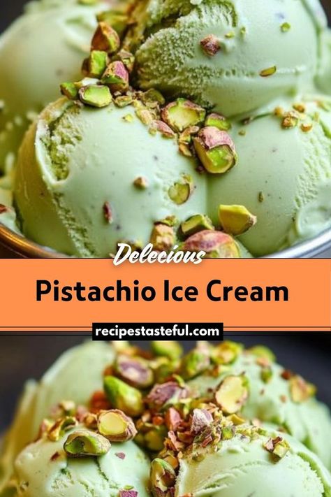 This Pistachio Ice Cream is a creamy, nutty delight, perfect for those who love the subtle sweetness and rich flavor of pistachios. It's a refreshing treat that's as visually appealing as it is delicious. Pistachio Almond Ice Cream, Pistachio Cream Recipe, Pistachio Ice Cream Recipe, Almond Ice Cream, Pistachio Ice Cream, Pistachio Cream, Green Food Coloring, Ice Cream Recipe, Soft Serve