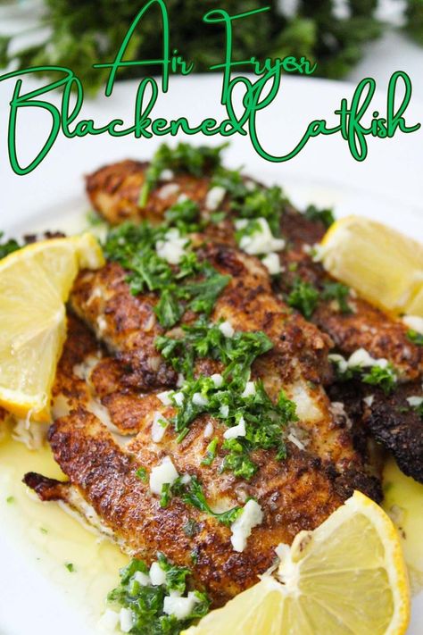 air fryer blackened catfish fillets Blackened Catfish Air Fryer, Blackened Cod Air Fryer, Air Fryer Catfish Recipes, Catfish Fillet Recipes, Air Fryer Catfish, Baked Catfish Recipes, Blackened Catfish, Blacken Fish, Walleye Fish Recipes