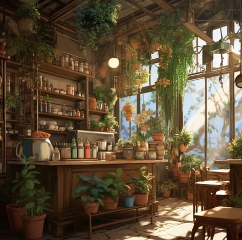 Fantasy Cafe Concept Art, Gothic Cafe, Aesthetic Illustrations, Rustic Cafe, Cafe Concept, Sketches Simple, Cafe Interior Design, Cafe Interior, Art Drawings Sketches Simple