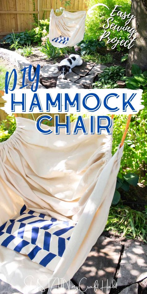 Diy Hammock Chair, Porch Tree, Cozy Hammock, Diy Swing, Planter Cover, Fabric Rope, Diy Hammock, Fabric Storage Cubes, Diy Outdoor Decor