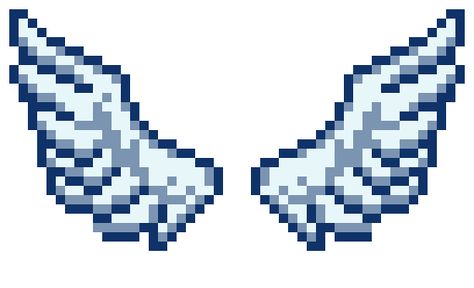 Angel wings | Pixel Art Maker Angel Wings Perler Beads, Perler Bead Wings, Angel Wings Pixel Art, Wings Perler Beads, Feather Pixel Art, Wings Pixel Art, Angel Pixel Art, Pixel Wings, Dragon Pixel Art