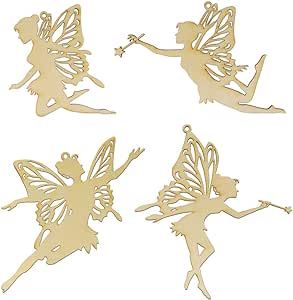 Diy Craft Party, Wood Fairy, Wooden Embellishments, Wooden Fairy, Natural Wood Texture, Laser Cutout, Fairy Crafts, Soccer Party, Wooden Cutouts