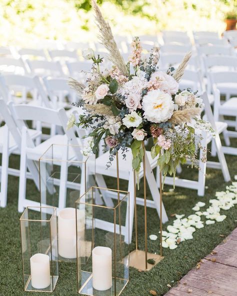 End Of Aisle Wedding Decor, Detail Shots Wedding, Temecula Wedding, Temecula California, Aisle Flowers, Outdoor Wedding Inspiration, Farm Wedding Venue, Wedding Event Decor, Wedding Aisle Decorations