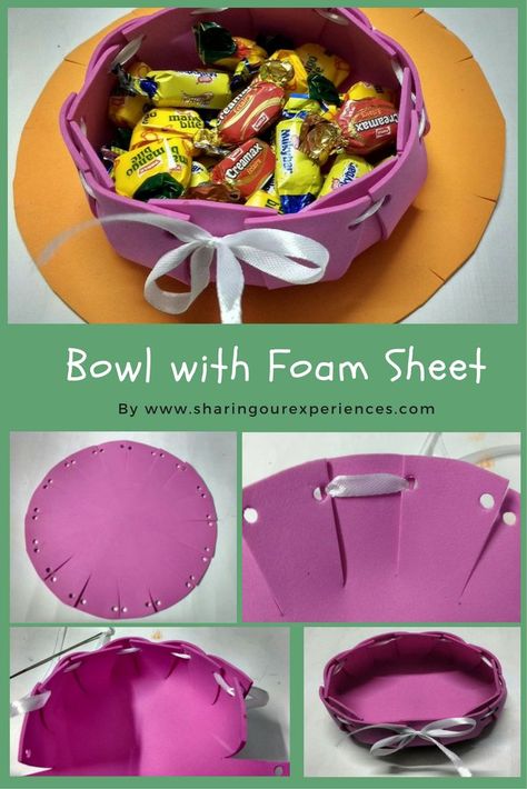 A complete tutorial on how to make bowl with foam sheets #Foam #Foamsheets #Foamcrafts #DIY #Crafts Foam Sheet Crafts, Diy Crafts For Teen Girls, Diy Crafts For Teens, Diy Bowl, Sell Diy, Diy Papier, Cadeau Diy, Foam Sheets, Foam Crafts