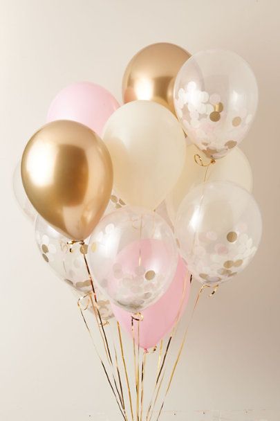 Pink Confetti Party Balloons #diy #ballon #ballons #balloondecor #bouquet #decor #decoration #decoratingideas #balloons Ideas Aniversario, Pretty Balloons, Bubblegum Balloons, Bridal Shower Decorations Diy, Bridal Shower Balloons, Glitter Candles, Pink Confetti, Gold Bridal Showers, Confetti Party