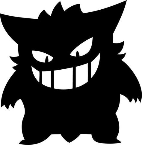 Gengar Tattoo, Pokemon Decal, Gengar Pokemon, Idee Cricut, Pokemon Tattoo, Free Characters, Silhouette Vinyl, Cameo Projects, Anime Tattoos