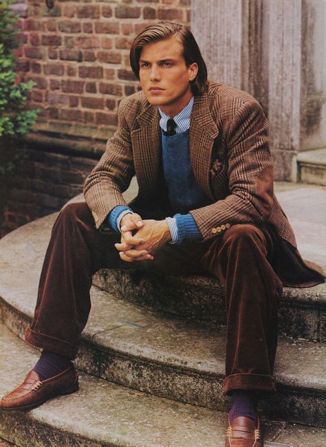 Old Ralph Lauren Adverts Preppy Men, Preppy Mens Fashion, Ivy League Style, Ralph Lauren Menswear, Ivy Style, Ralph Lauren Style, Estilo Preppy, Vintage Ralph Lauren, 인물 사진