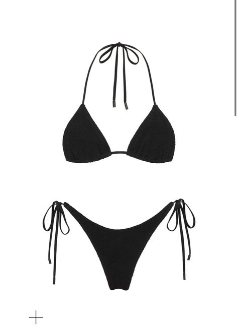 Swimsuits Outfits, Black Bathing Suits, Triangl Swimwear, Cute Bathing Suits, Cute Swimsuits, Cute Bikinis, Triangle Top, Black Swimsuit, Black Top