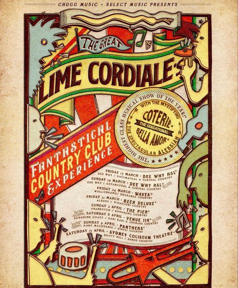 Lime Cordiale Poster, Lime Cordiale, Easter Saturday, Cow Bell, Music Art, Collage, Music, Pins, Quick Saves