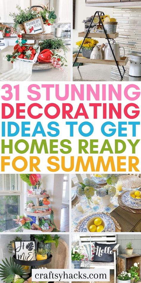 If you are feeling creative this summer you can have lots of fun creating these wonderful DIY summer decor ideas for your home. These creative summer DIY projects will help you get your home ready for your next summer party with DIY decor. So, transform the way your home looks with these DIY decorations! Carpet Dye, Hotel Drawing, Spinning Cotton, Summer Decor Ideas, Diy Summer Decor, Craft Summer, Summertime Decor, Bracelets Summer, Weaving Knitting