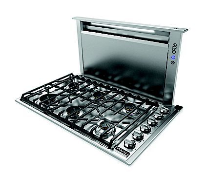 NOTE: $1,500 VIKING 36" Rear Downdraft w/ Controls on TOP = DIRTY KNOBS? - VDDViking Professional 5 Series Viking Range, Range Hoods, Ventilation System, Fan Speed, Large Pots, Range Hood, Nebraska Furniture Mart, Brushed Stainless Steel, Pots And Pans