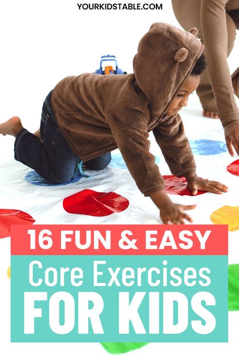 Preschool Core Strength Activities, Pediatric Core Strengthening Activities, Kids Core Exercises, Core Strengthening Exercises For Kids, Core Strengthening For Kids, Preschool Exercise, Gross Motor Activities For Kids, Core Muscle Exercises, Pediatric Physical Therapy Activities