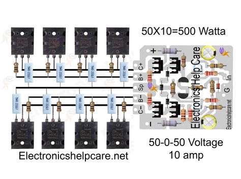 how to make a power amplifier Power Amplifier Circuit Diagram, Power Amplifier Audio, Amplifier Circuit Diagram, Diy Amplifier, Passive Speaker, Sound Boxes, Electronics Components, Power Amp, Speaker Design