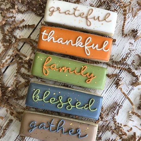 Thanksgiving Cookies Decorated, Grateful To Be Alive, Cookies Thanksgiving, Fall Decorated Cookies, S Cookies, Cookie Sticks, Paint Cookies, Thanksgiving Cookies, Sugar Cookie Designs