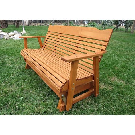 Annaie Outdoor Glider Chair Outdoor Glider Chair, Outdoor Glider, Adirondack Chair Plans, Solid Wood Benches, Backyard Furniture, Glider Chair, Garden In The Woods, Wood Bench, Western Red Cedar