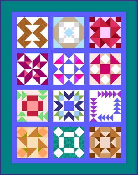 BOMquilts.com – Free Block of the Month Quilt Patterns (and more!) for Every Quilter Wedding Ring Quilt Block, Calendar Quilts, Pinwheel Quilt Block, Big Block Quilts, Twin Quilt Size, Quilt Block Patterns Free, Flower Quilts, Pinwheel Quilt, Lap Quilts