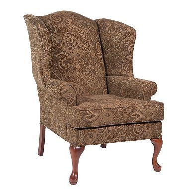 Preston Mocha Wingback Chair Wing Back Chair, Contemporary Armchair, Leather Accent Chair, Accent Arm Chairs, Cocoa Brown, Wing Chair, Barrel Chair, Chenille Fabric, Upholstered Dining Chairs