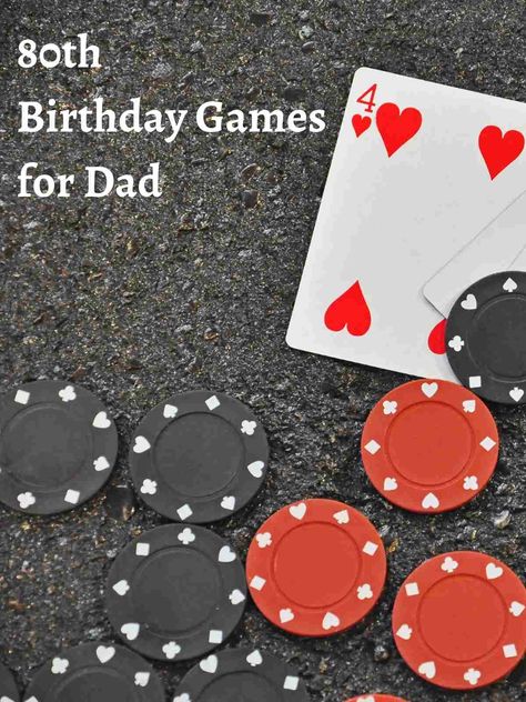 100+ Games for 80th Birthday Party - Fun Party Pop 80th Birthday Party Games, Old Man Birthday, Birthday Toast, Party Game Ideas, Games For Men, Free Printable Games, Mens Birthday Party, Party Pops, 80th Birthday Party