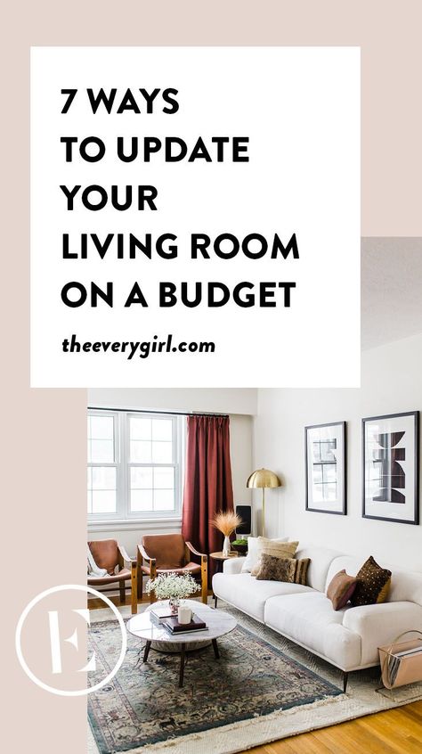 7 Ways to Upgrade Your Living Room on a Budget | The Everygirl Pink Couch Living Room, Living Room Inspiration Apartment, Living Room Inspiration Cozy, Living Room Decor On A Budget, Room On A Budget, Simple Living Room Decor, Living Room Update, Home Budget, The Everygirl