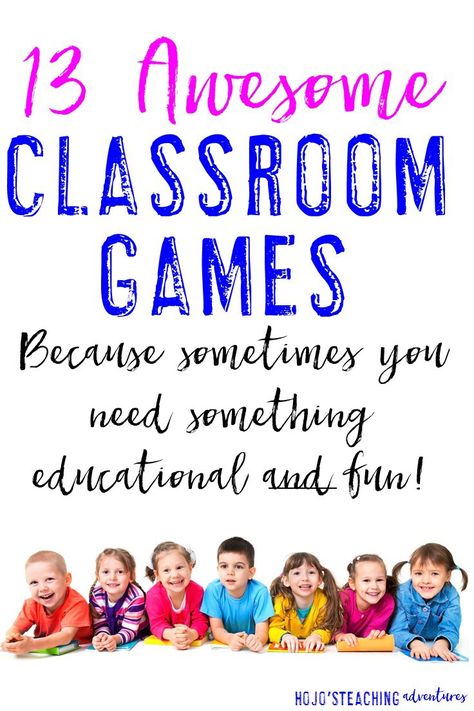 Here are 13 fun classroom games to use in the elementary classroom. Hands-on, engaging, and fun - your Kindergarten, 1st, 2nd, 3rd, 4th, 5th and 6th grade students will LOVE them! Make sure to check them all out today! 3rd Grade Games, Classroom Games Elementary, Fun Classroom Games, Planning School, Teaching Game, Class Games, 5th Grade Classroom, 4th Grade Classroom, 3rd Grade Classroom