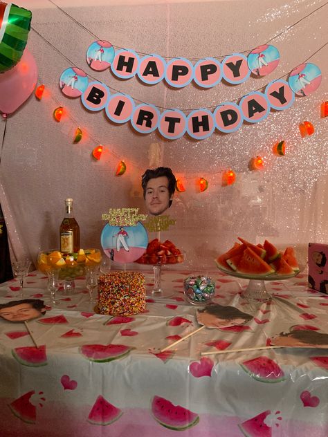 Harry Styles Birthday Decorations, Harry Styles Birthday Theme, Harry Styles Birthday Party Ideas Decoration, Harry Styles Bday Party, Harry Styles Birthday Ideas, Harry Styles Themed Birthday Party, Harry Styles Themed Party, Harry Styles Birthday Party Ideas, Harry Styles Birthday Party