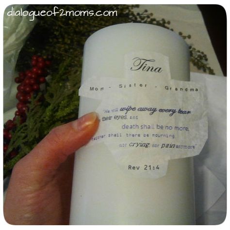 Diy Memorial Candle, Candle Image Transfer, Diy Photo Candles, Centerpiece Candles, Memorial Candles, Memorial Favors, Tombstone Designs, Remembering Dad, Memory Jar