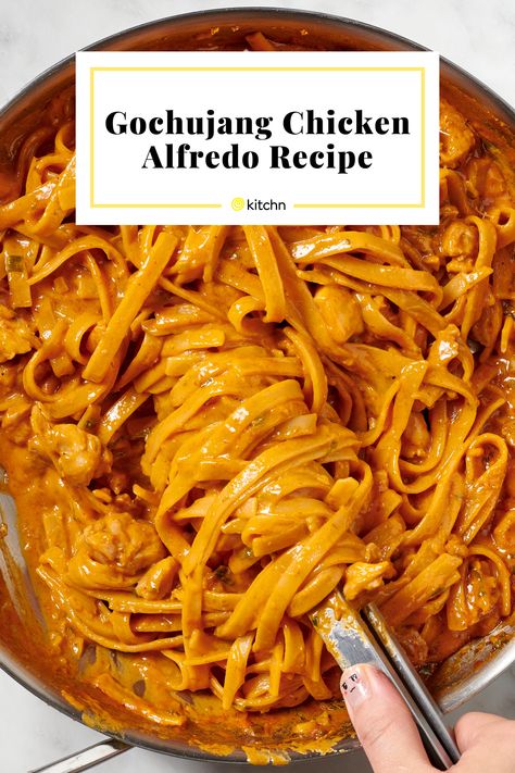 New York Times Recipes Dinners, Gochujang Chicken Alfredo, Gochujang Peanut Sauce, Spicy Dinner Recipes Healthy, Boujee Dinner Recipes, Simple Spicy Recipes, Uncommon Dinner Ideas, Fall Entree Recipes, Gochujang Dishes