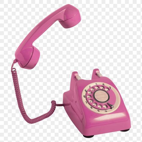 Pink Dial Phone, Retro Landline Phone, Phone Mockup Design, Campaign Stickers, Zicxa Photos, Pink Telephone, Phone Png, 블로그 디자인, Telephone Retro