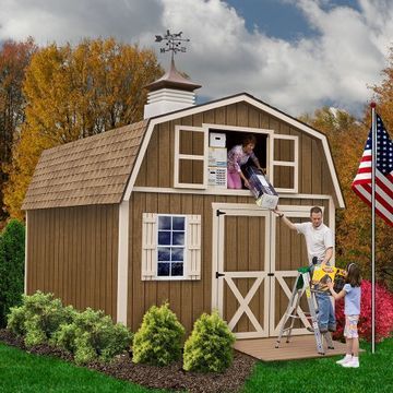 Best Barns Millcreek 12' X 20' Wood Shed Kit amazon Wood Shed Kits, Barn Style Shed, Barn House Kits, Storage Shed Kits, Shed Plans 12x16, Wood Shed Plans, Build Your Own Shed, Barn Kits, Free Shed Plans