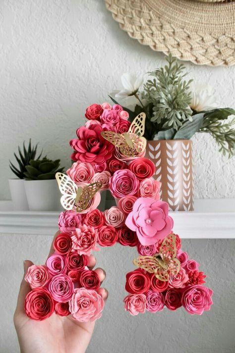 Flower letters diy