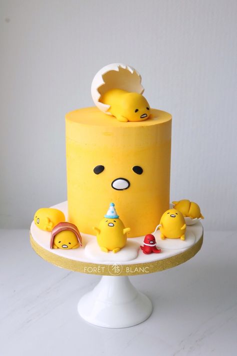 Gudetama Birthday Invitation, Gudetama Birthday Party, Gudetama Party Ideas, Gudetama Shakipiyo, Gudetama Cookies, Gudetama Birthday Theme, Gudetama Cake, Gudetama Party, Gudetama Birthday