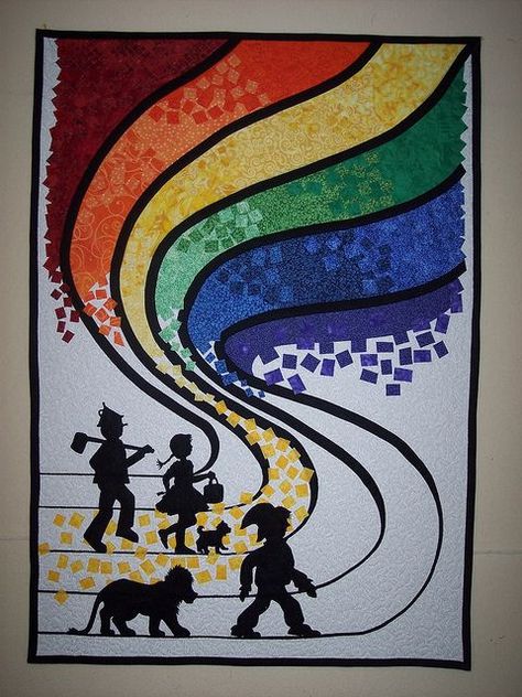 Wizard Of Oz Art Projects For Kids, Wizard Of Oz Quilt, Oz Büyücüsü, Wizard Of Oz Decor, Rainbow Quilts, Rainbow Connection, Somewhere Over The Rainbow, Rainbow Quilt, Brick Road