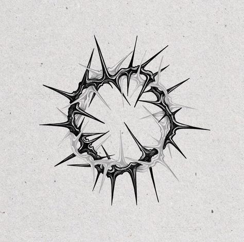 Black Metal Tattoo Ideas, Spider Elbow Tattoo, Square Tattoo Design, Thorn Tattoo Design, Thorns Tattoo Design, Spike Tattoo, Elbow Tattoo Designs, Thorn Tattoo, Paris April