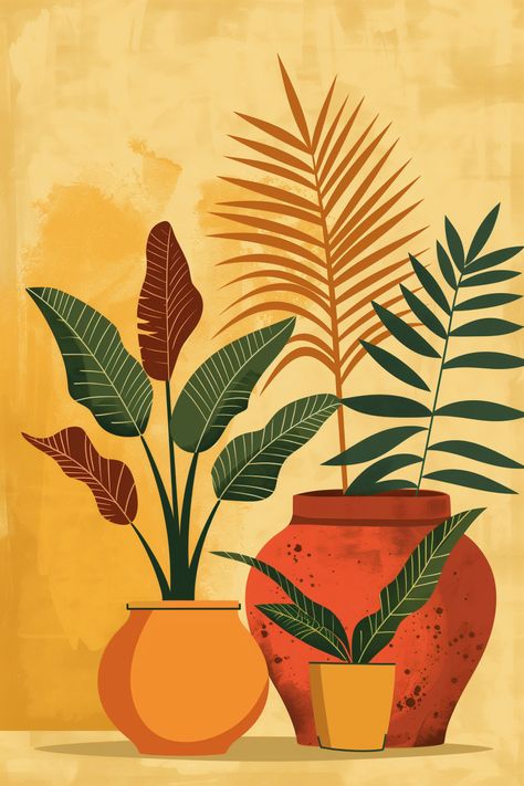 Bohemian Art Painting, Boho Art Drawings Bohemian, Bohemian Painting Ideas, Southwest Wallpaper, Wallpaper Bohemian, Boho Art Painting, Bohemian Painting, Home Plants, Modern Art Canvas Painting