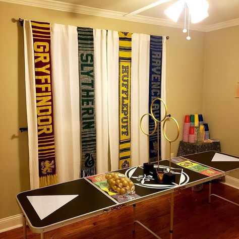 Richard Thomas on Instagram: “The best Harry Potter themed party ever! Quidditch Beer Pong, make your own potion bar, sorting hat cheese balls, great hall feast, even…” Potion Bar, Harry Potter Themed Party, Slytherin And Hufflepuff, Richard Thomas, Harry Potter Theme Party, Great Hall, Sorting Hat, Cheese Balls, Beer Pong