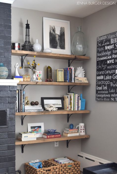 Headboard with shelves