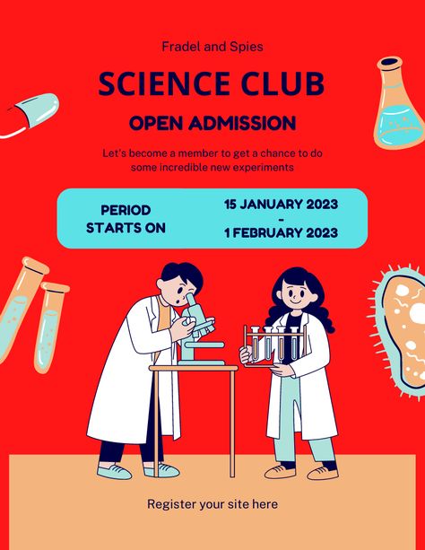 School Club Flyers, Science Club Poster, School Club Flyer Design, School Club Poster, Society Poster, College Event, Posters Ideas, Science Club, Club Poster