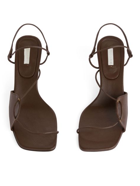 Designer Summer Shoes, Chocolate Brown Sandals, Heels For Brown Dress, Dark Brown Heels, 2 Strap Sandals, Heels For Summer, Straps Sandals, Leather Strap Sandals, Summer Heels