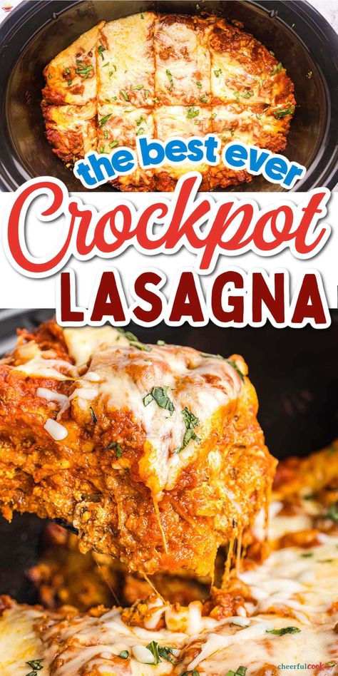 Crockpot Lasagne, Easy Crockpot Lasagna, Crockpot Lasagna Recipe, Easy Crockpot Lasagna Recipe, Crockpot Lasagna Easy, Crock Pot Lasagna Recipe, Mexikansk Mat, Crockpot Lasagna, Easy Lasagna Recipe