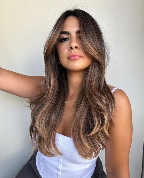 Light Brunette Hair, Caramel Blonde Hair, Rambut Brunette, Brown Hair Looks, Brown Hair Inspo, Hair Tint, Brunette Balayage, Brunette Hair With Highlights, Balayage Hair Dark