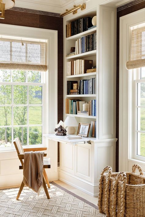 Home Tour : Southern Living Show House - Room for Tuesday Sarah Bartholomew, Hidden Desk, Smith Family, Show House, Chestnut Hill, House Room, Home Library, Home Office Design, Southern Living